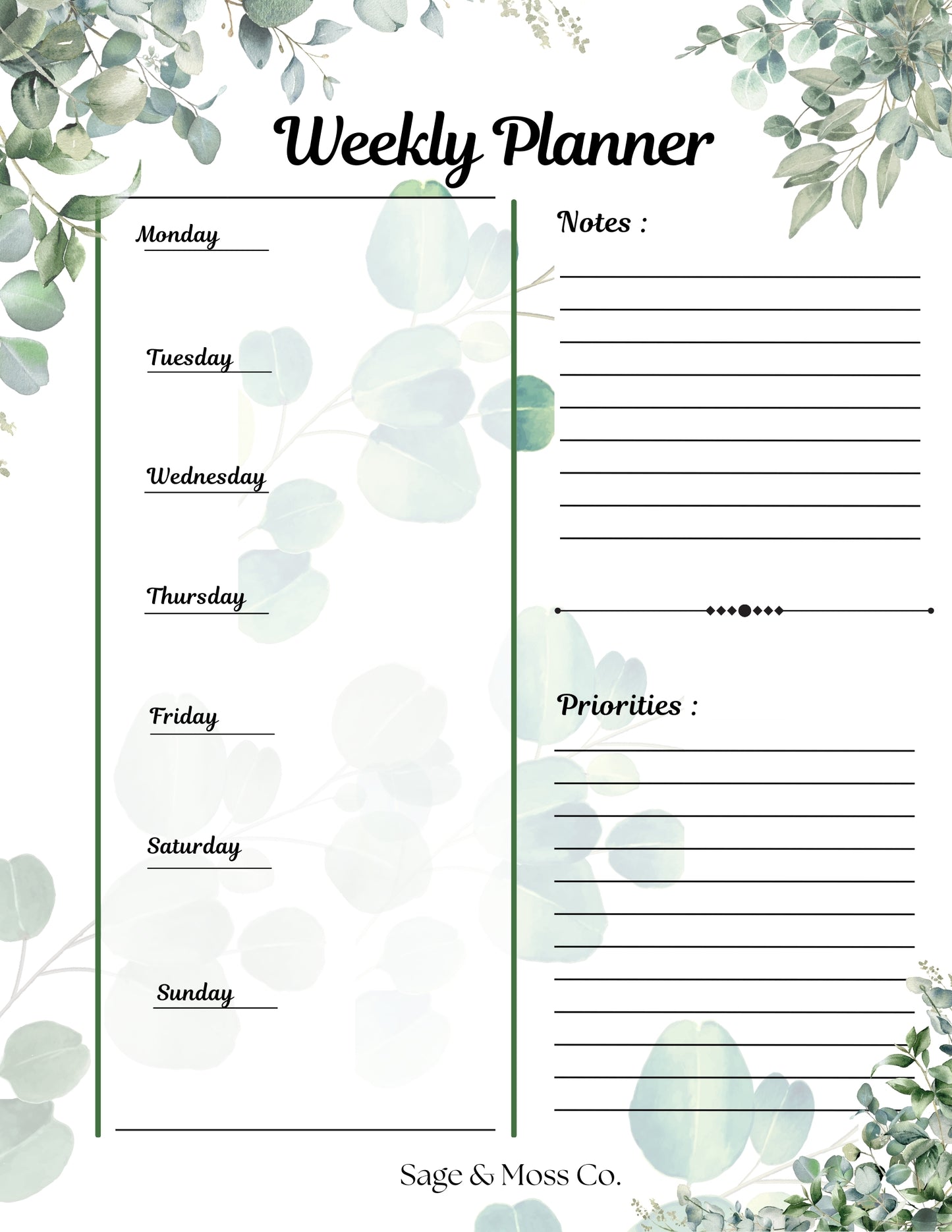 Weekly Planners