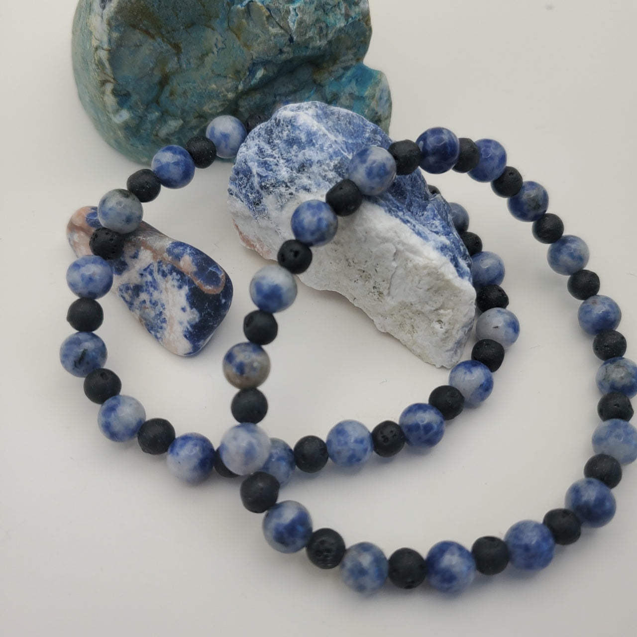 Blue Dot Jasper and Lava