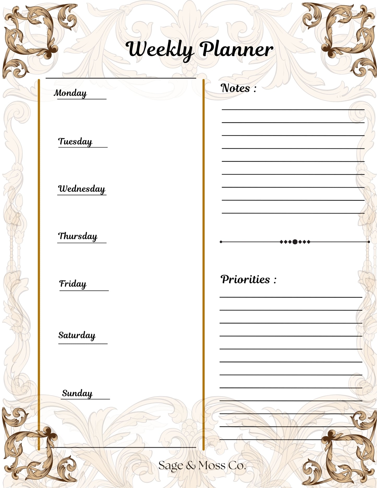 Weekly Planners