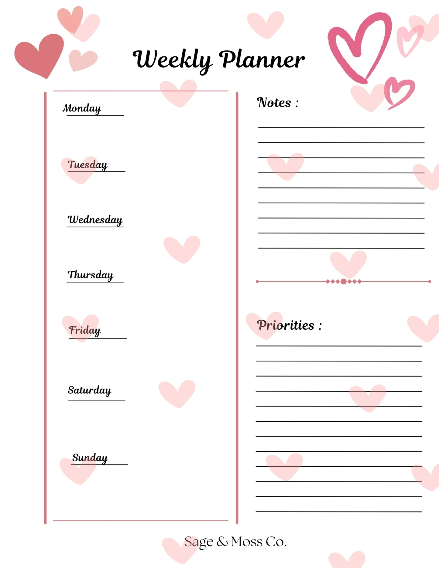 Weekly Planners