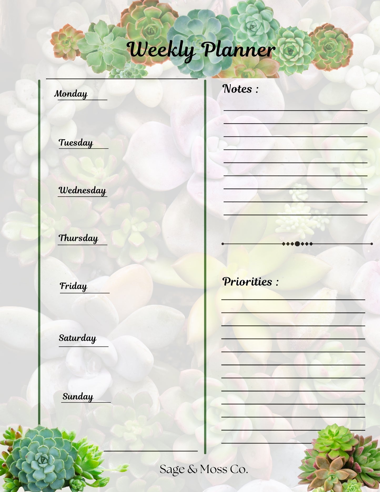 Weekly Planners