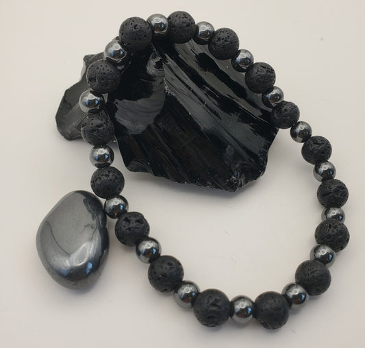 Hematite and Lava Stones