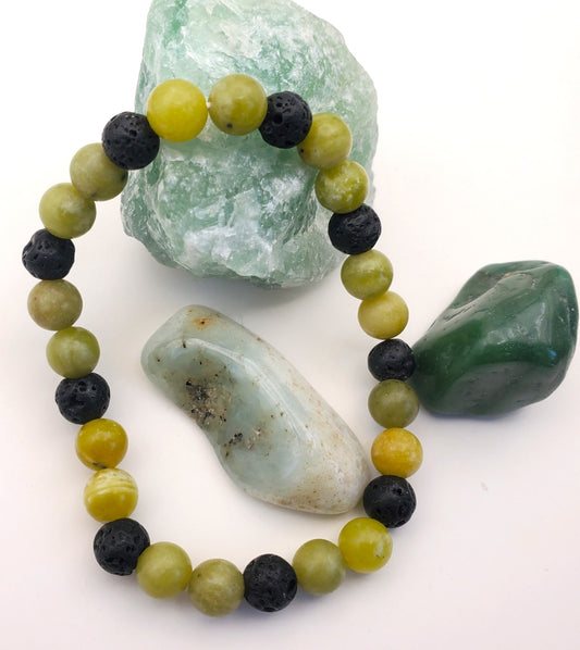 Jade and Lava Beads